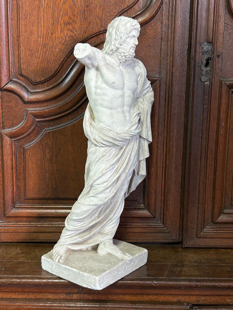 Jupiter - Plaster Sculpture After Anguier Michel (1630-1720) Early 20th Century