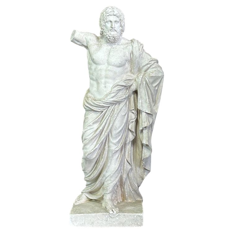 Jupiter - Plaster Sculpture After Anguier Michel (1630-1720) Early 20th Century
