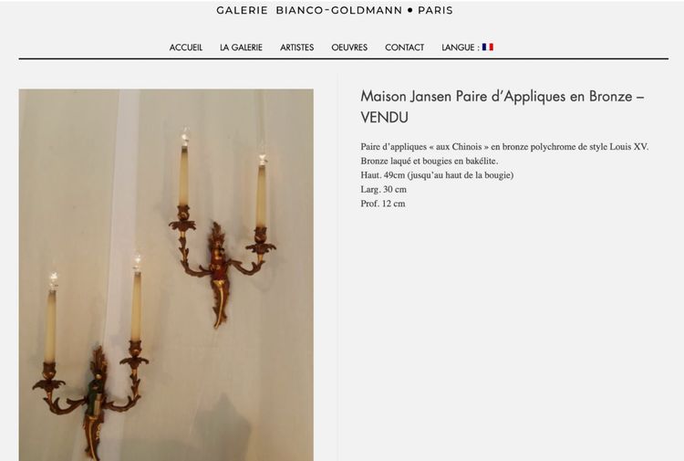 Maison JANSEN Wall lights in polychrome bronze with Chinese or Mandarin decoration