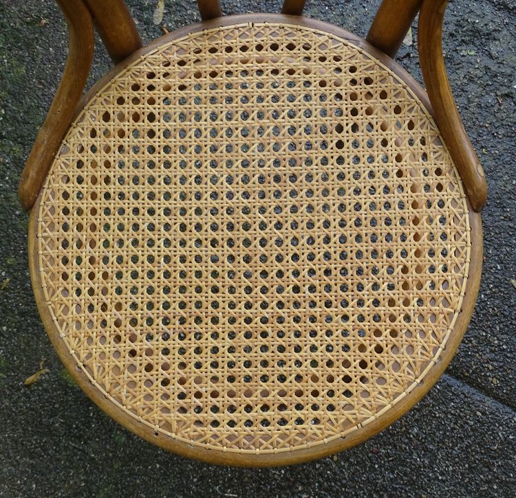 Set of 4 Bistrot 3/4 chairs from 1910 with cane seats Thonet / Kohn