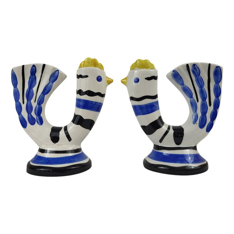 Pair of flower vases , Revernay, 1950's