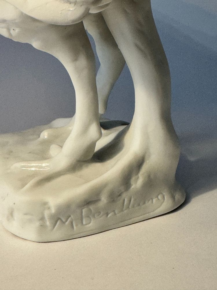 Couple of turkeys in porcelain bisque - Mariano Benlliure - Santa Clara de Vigo