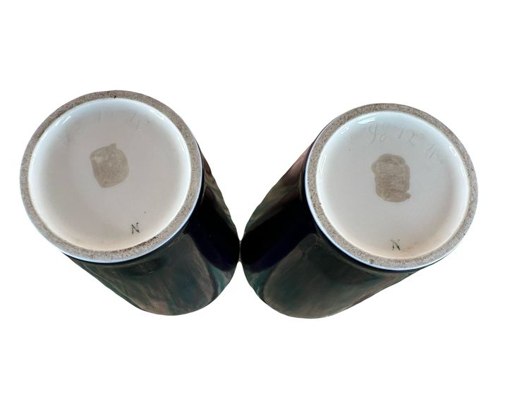 Coppia di vasi in porcellana - Manufacture de Sèvres - Blu intenso - Fine XIX/inizio XX secolo