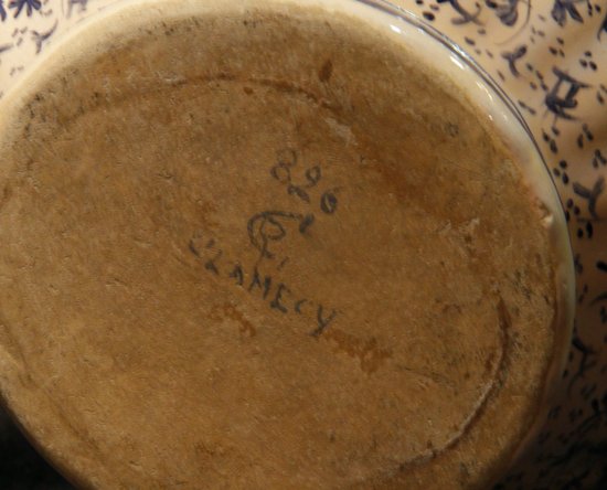 Clamecy Vase aus Steingut / Keramik, 19. Jahrhundert