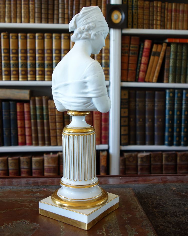 Niderviller (attributed to): bust of Madame Récamier in cookie Porcelain - early 19th century