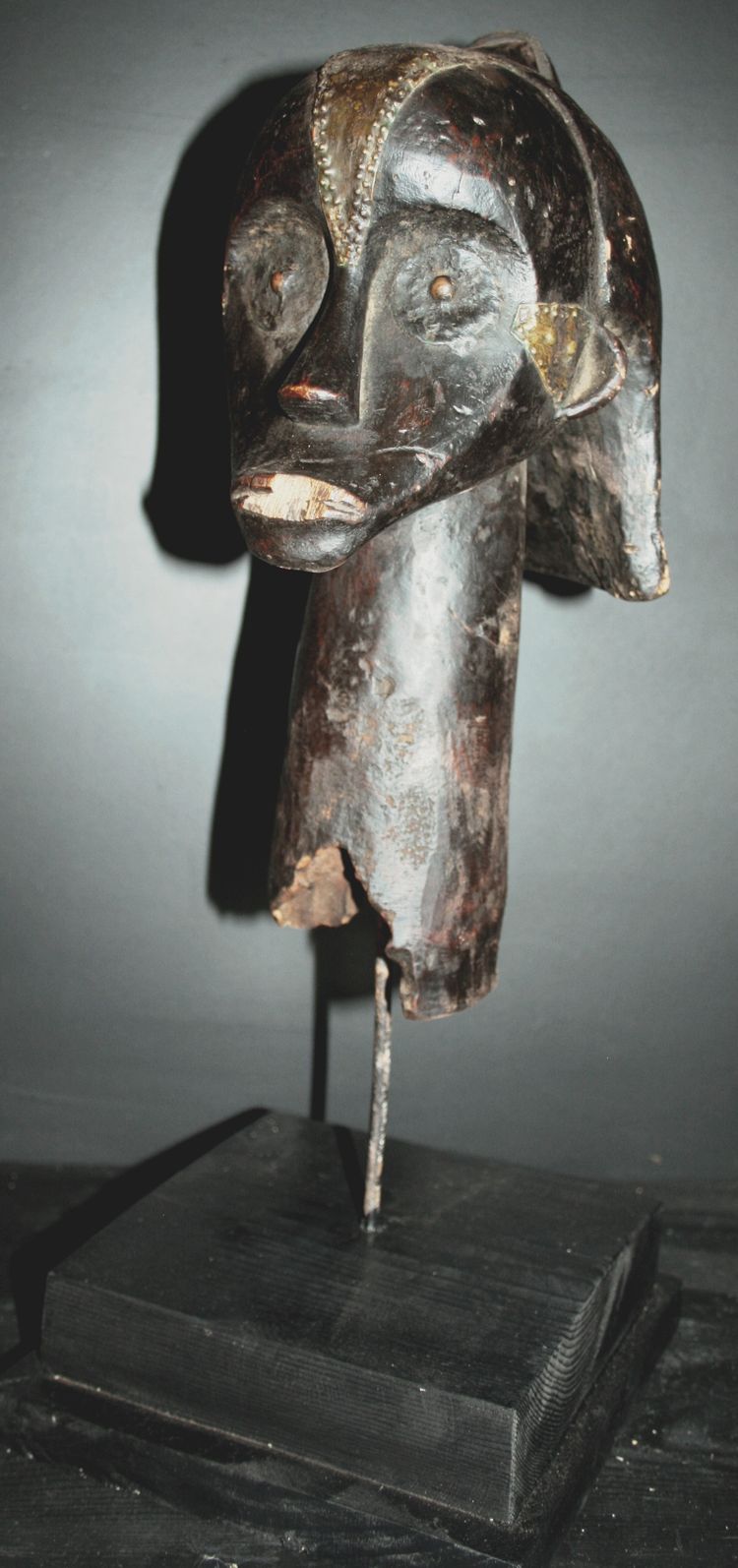 Kopf eines Fang-Reliquienschreins aus Gabun.