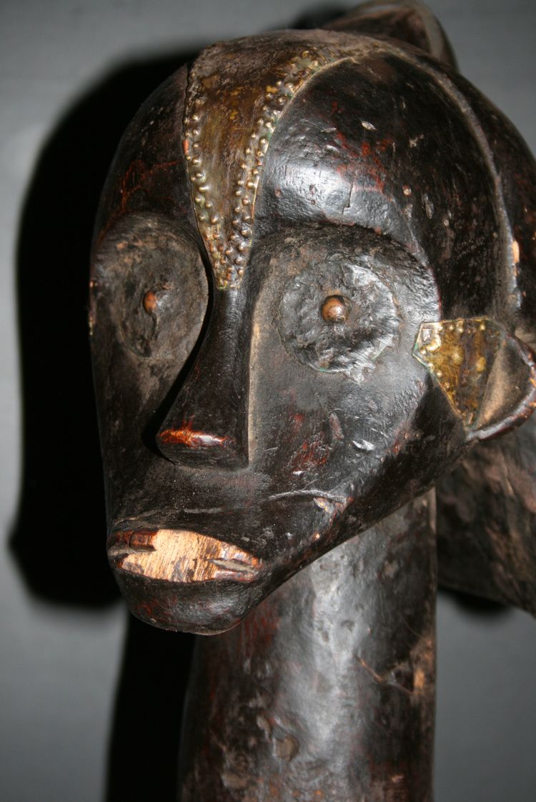 Kopf eines Fang-Reliquienschreins aus Gabun.