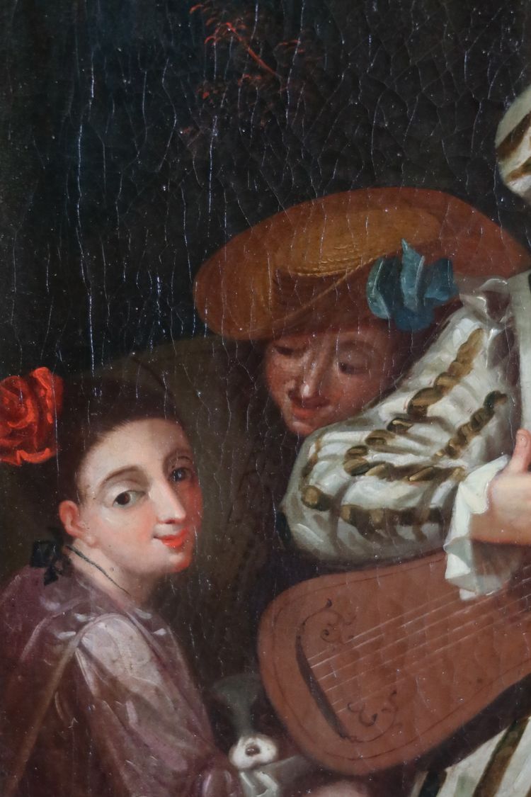 Gemälde Französische Schule Epoche XVIII nach Watteau