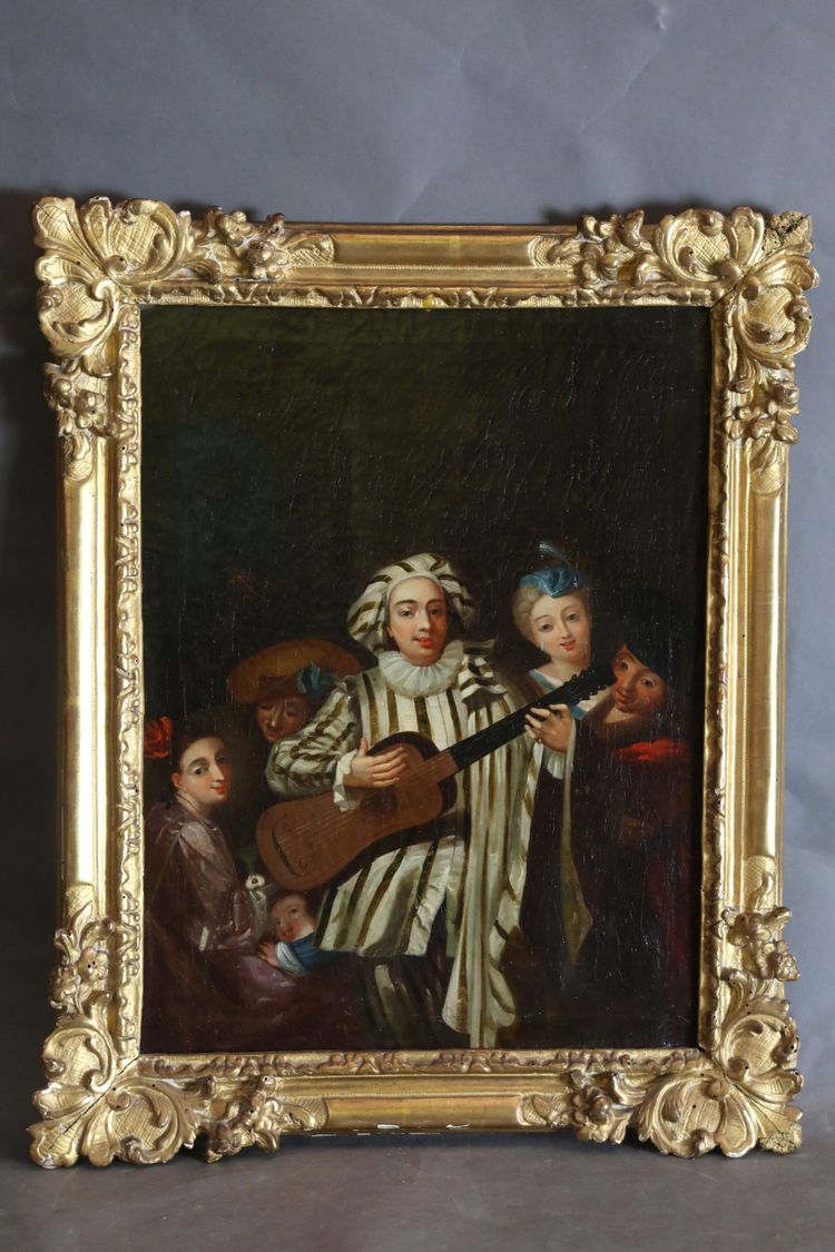 Gemälde Französische Schule Epoche XVIII nach Watteau