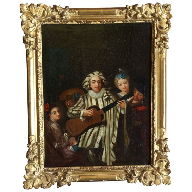 Gemälde Französische Schule Epoche XVIII nach Watteau