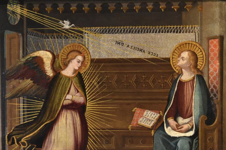 Die Verkündigung, Alessandro Allori (Florenz, 1535 - Florenz, 1607) Follower Von