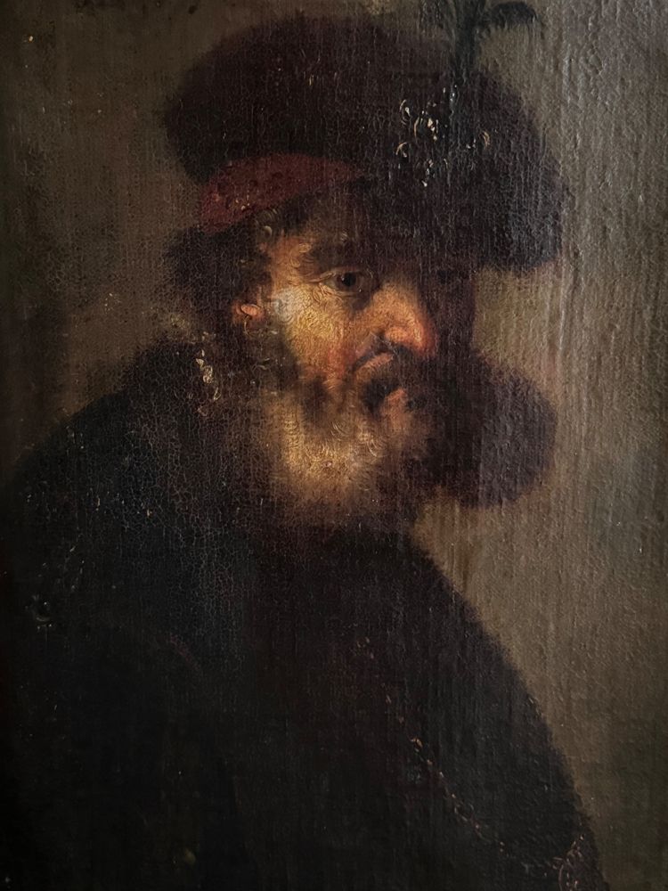 Portrait of an old man with a hat 18th century Venetian school