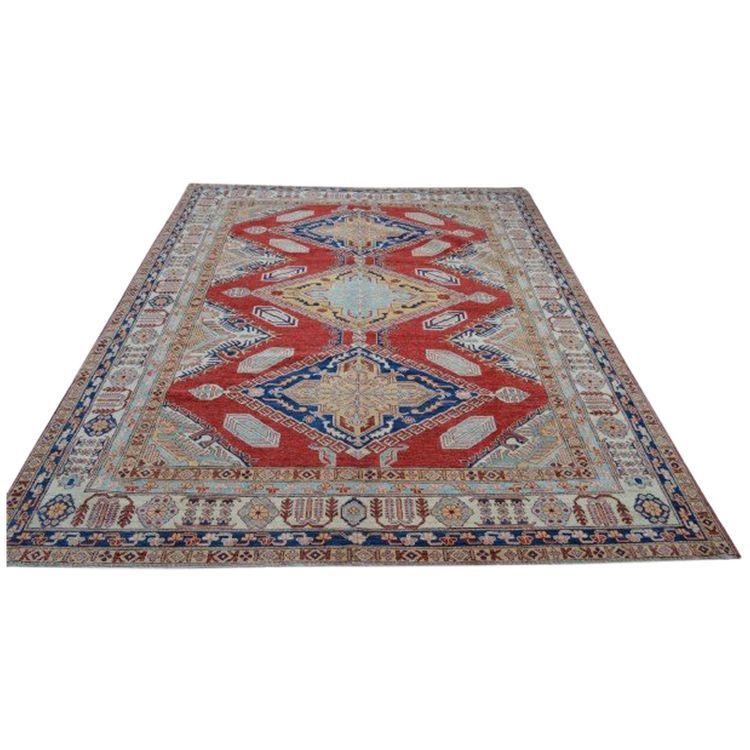 Kazak rug - 265 x 216 cm - Geometric patterns