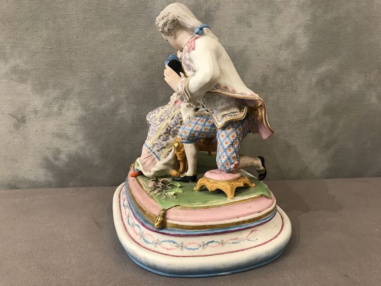 Late 19th century cookie porcelain subject, romantic group