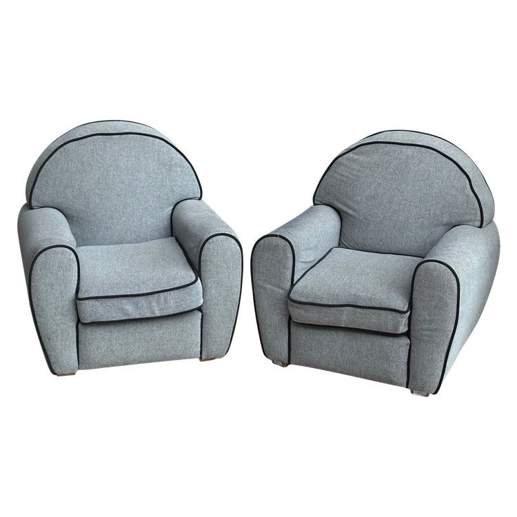 Pair of children's club chairs
