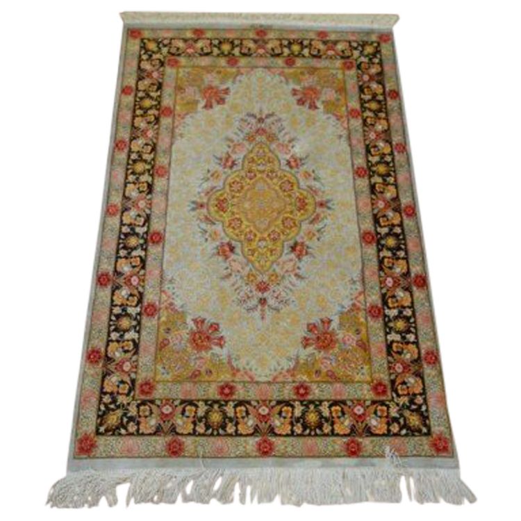 Tappeto Qom (Iran) - Seta - 102 x 76 cm