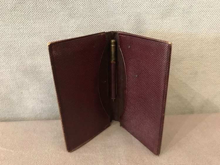 Antique 19th century inlaid wood cardholder