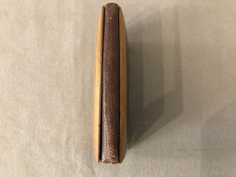 Antique 19th century inlaid wood cardholder