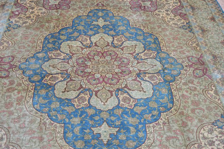 Tappeto Ghom (Iran) - Seta antica - 297 x 193 cm