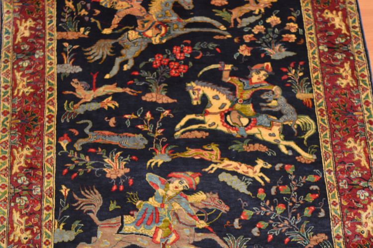 Piccolo tappeto Ghom (Iran) - Seta - 83 x 65 cm