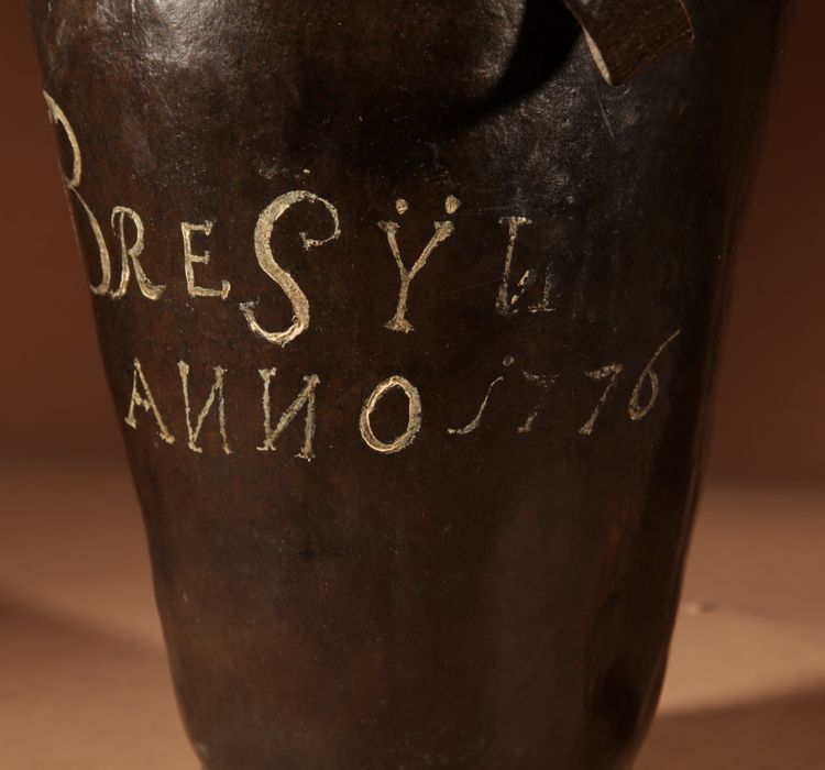  Dutch fire bucket in high-quality leather, dated 1776.