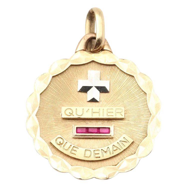 Medaglia d'amore Augis di grande formato, Alphonse Augis, Più di ieri Meno di domani