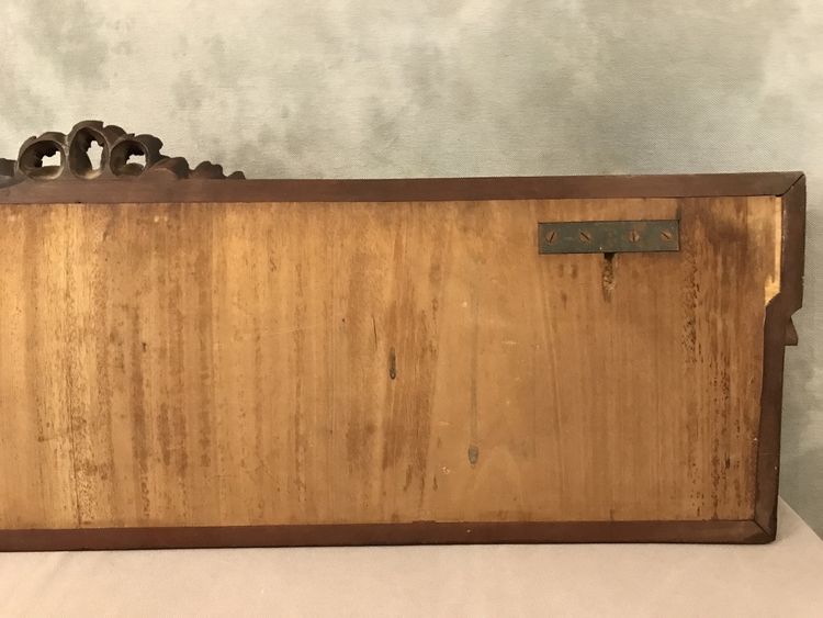 Set of 6 19th century bronze coat hooks on wood
