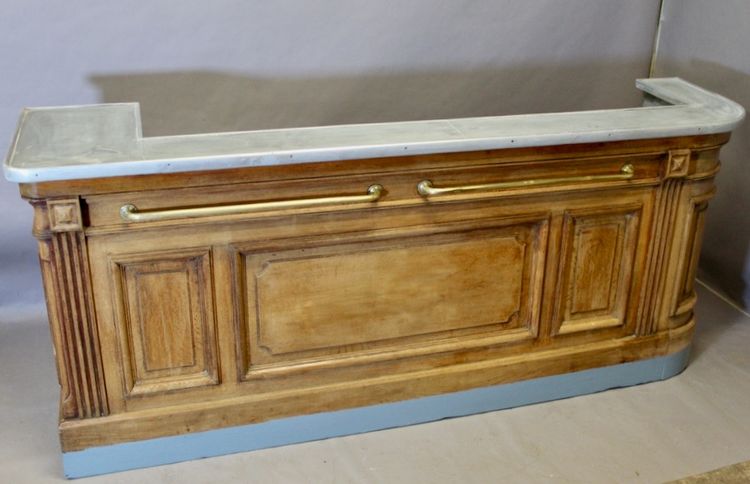 Oak Bar Counter Pewter Top