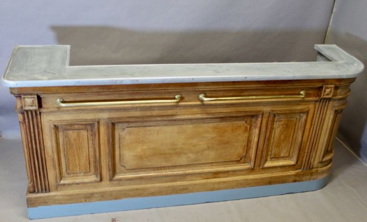 Oak Bar Counter Pewter Top