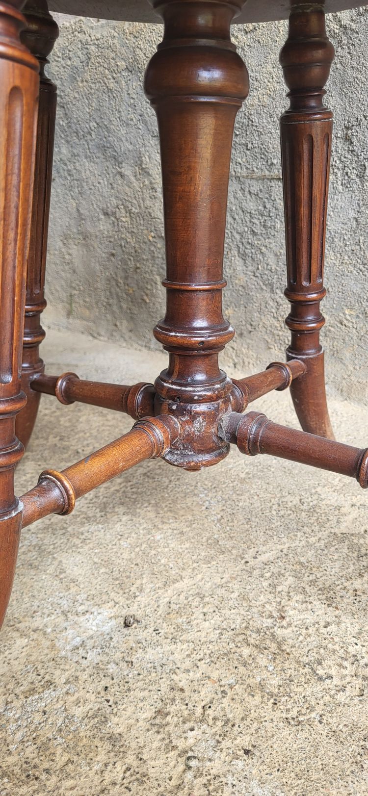 Sgabello da pianoforte Napoleone III, XIX secolo