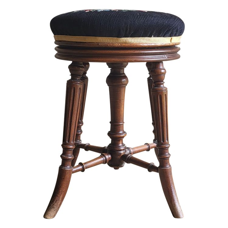 Sgabello da pianoforte Napoleone III, XIX secolo