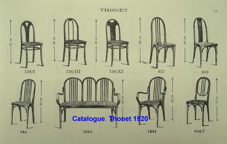 Sedia Thonet N°738 di Otto Prutscher - 1920 -