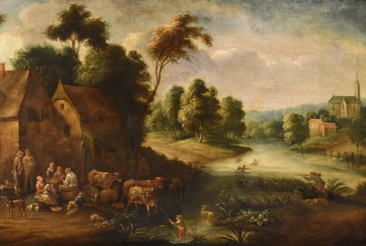 Théobald Michou (tournai, 1676 – Antwerp, 1765), River Landscape With Villa