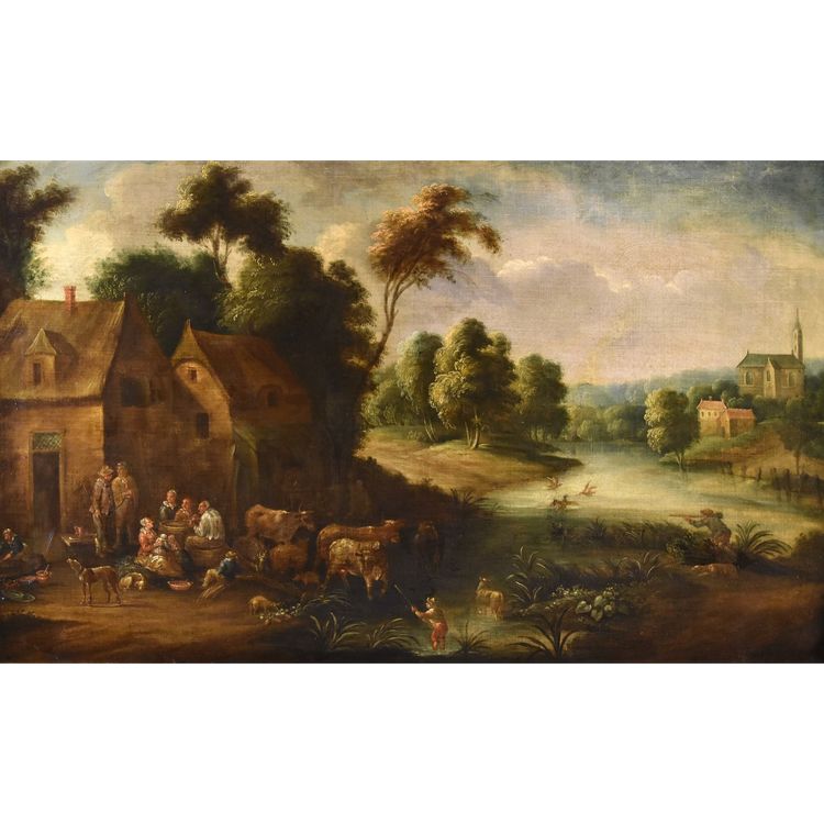 Théobald Michou (tournai, 1676 – Antwerp, 1765), River Landscape With Villa