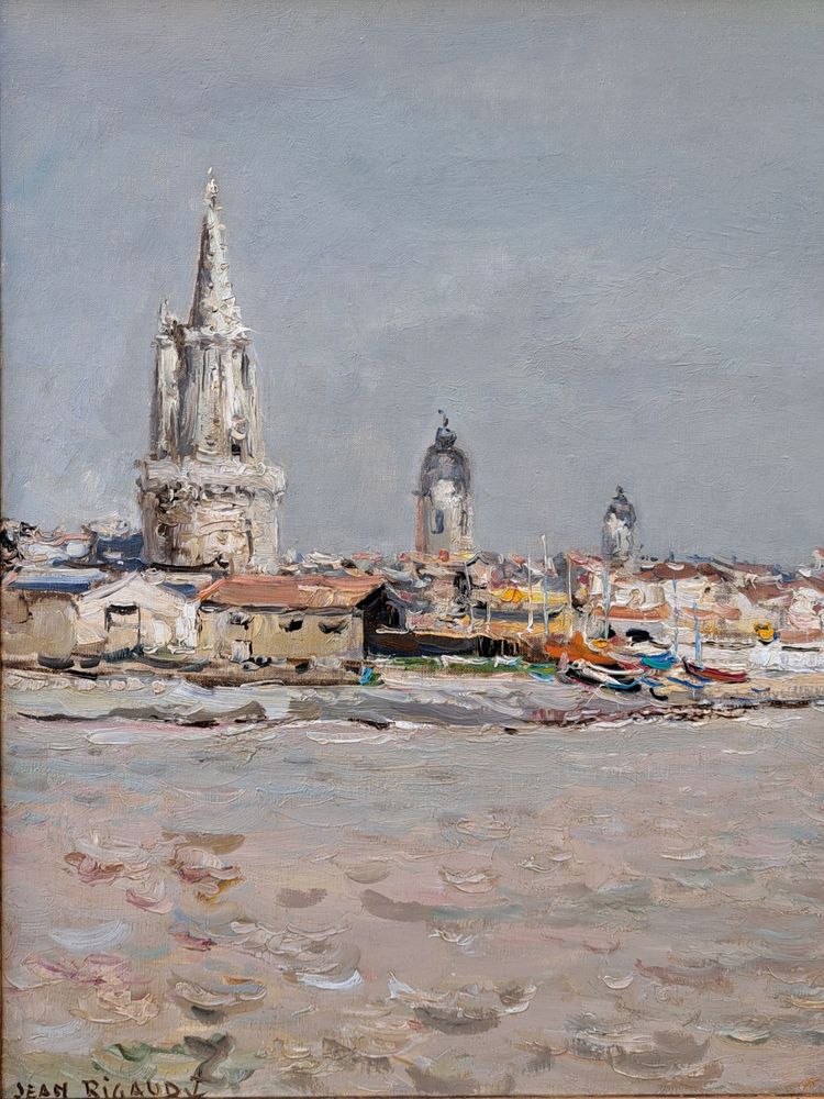 Jean Rigaud (1912-1999) - View of the port of La Rochelle