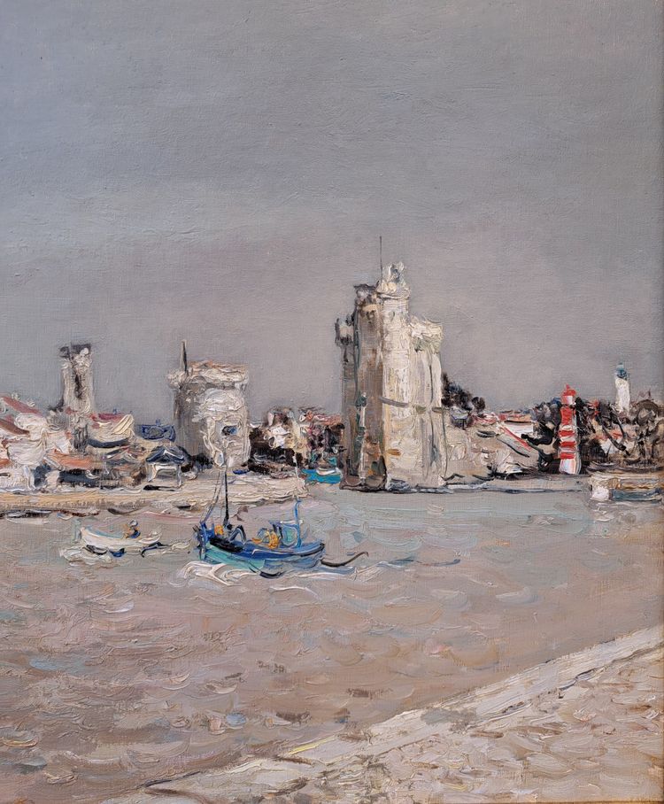 Jean Rigaud (1912-1999) - View of the port of La Rochelle