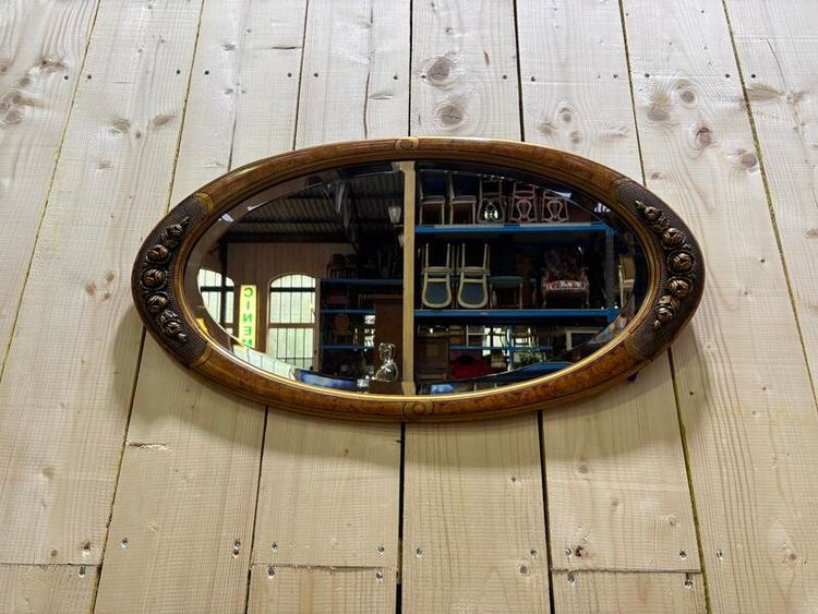 Oval Mirror Art Deco