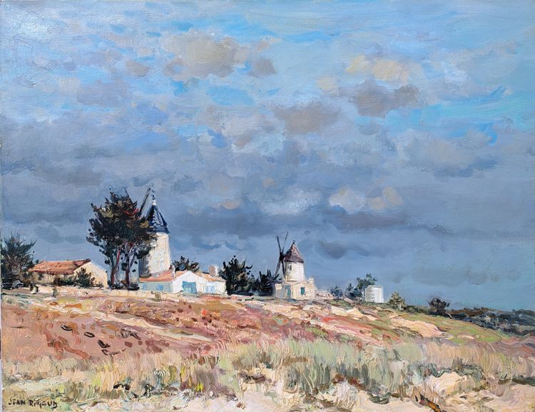 Jean Rigaud (1912-1999) - Noirmoutier Mill at La Guèrinière