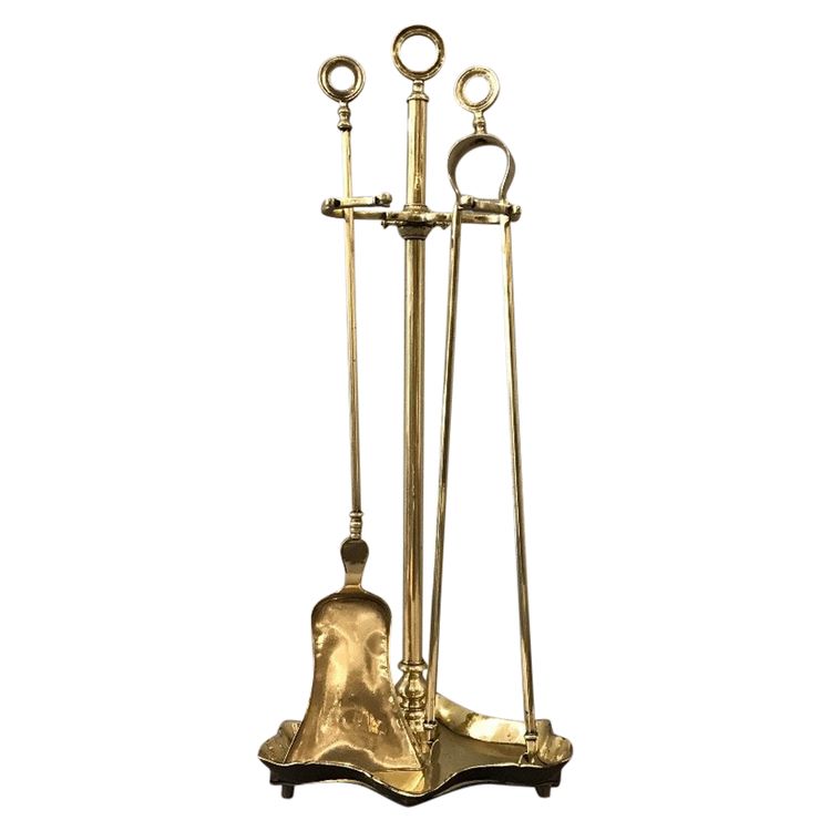 Antique brass mantelpiece from the 19th century Charles X period