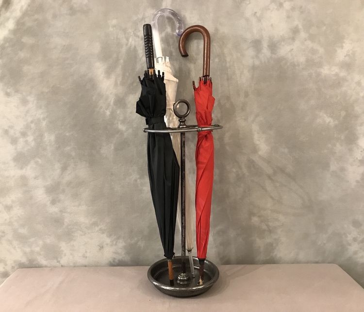 Porte parapluies ancien en fonte poli d'époque fin 19 ème 