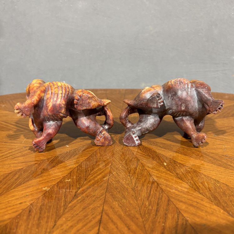 Pair of Soapstone Foo Dogs