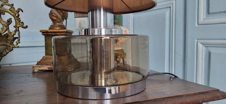 Lampe en verre fumé 1970's