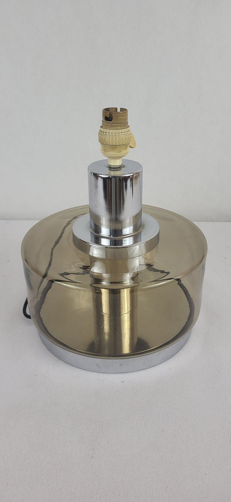 Lampe en verre fumé 1970's