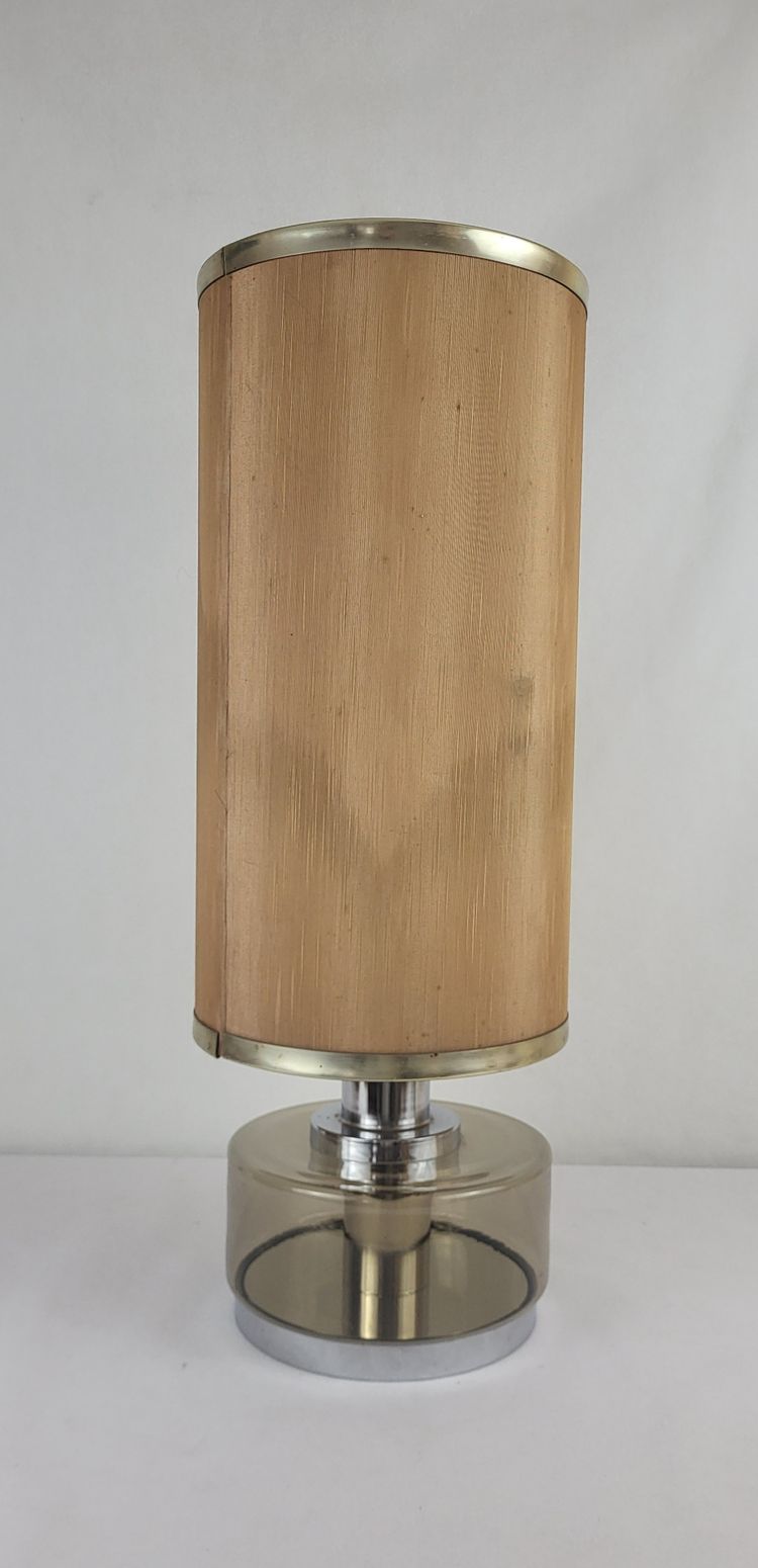 Lampe en verre fumé 1970's