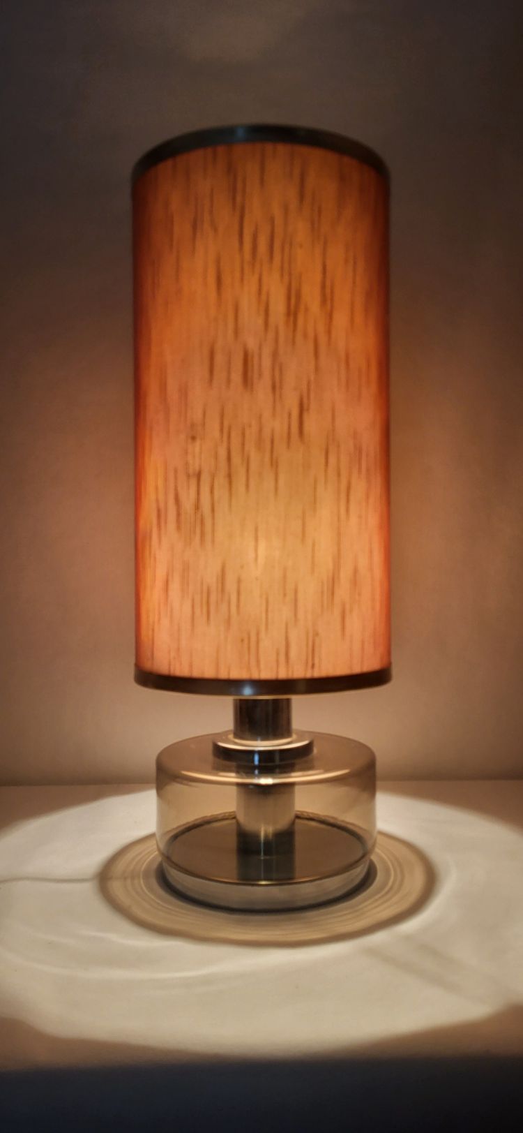 Lampe en verre fumé 1970's