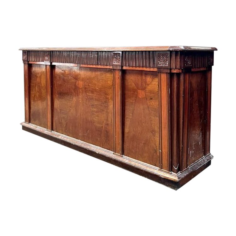 Bar avec façade en marqueterie des années 50