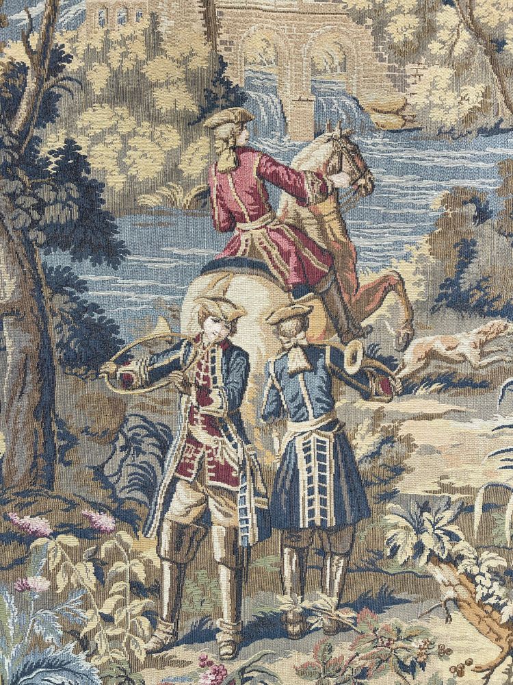 Wall tapestry – Hunting scene – 18th century style – 187 x 126 cm