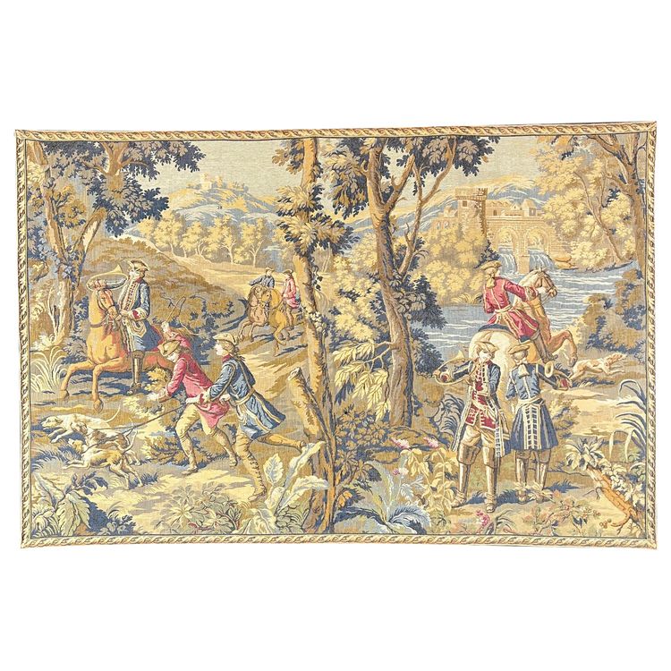 Wall tapestry – Hunting scene – 18th century style – 187 x 126 cm