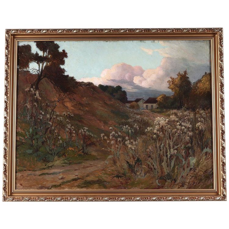 Schüler von Claude MONET: Léon BROQUET, Großes Gemälde 101 cm, XIX.