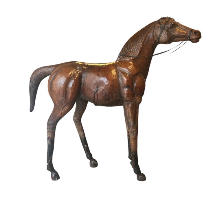 Sculpture (important) - Horse - Leather - France - XXth C
